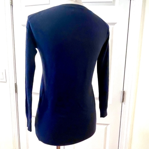 Ralph Lauren Blue label Navy blue crew neck sweater M slim fit - Picture 3 of 4